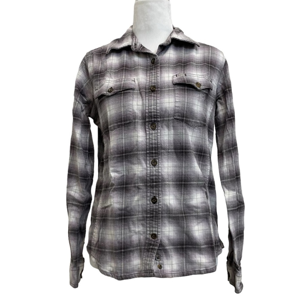 Carhartt Purple Plaid Hamilton Button Up Flannel Shirt
